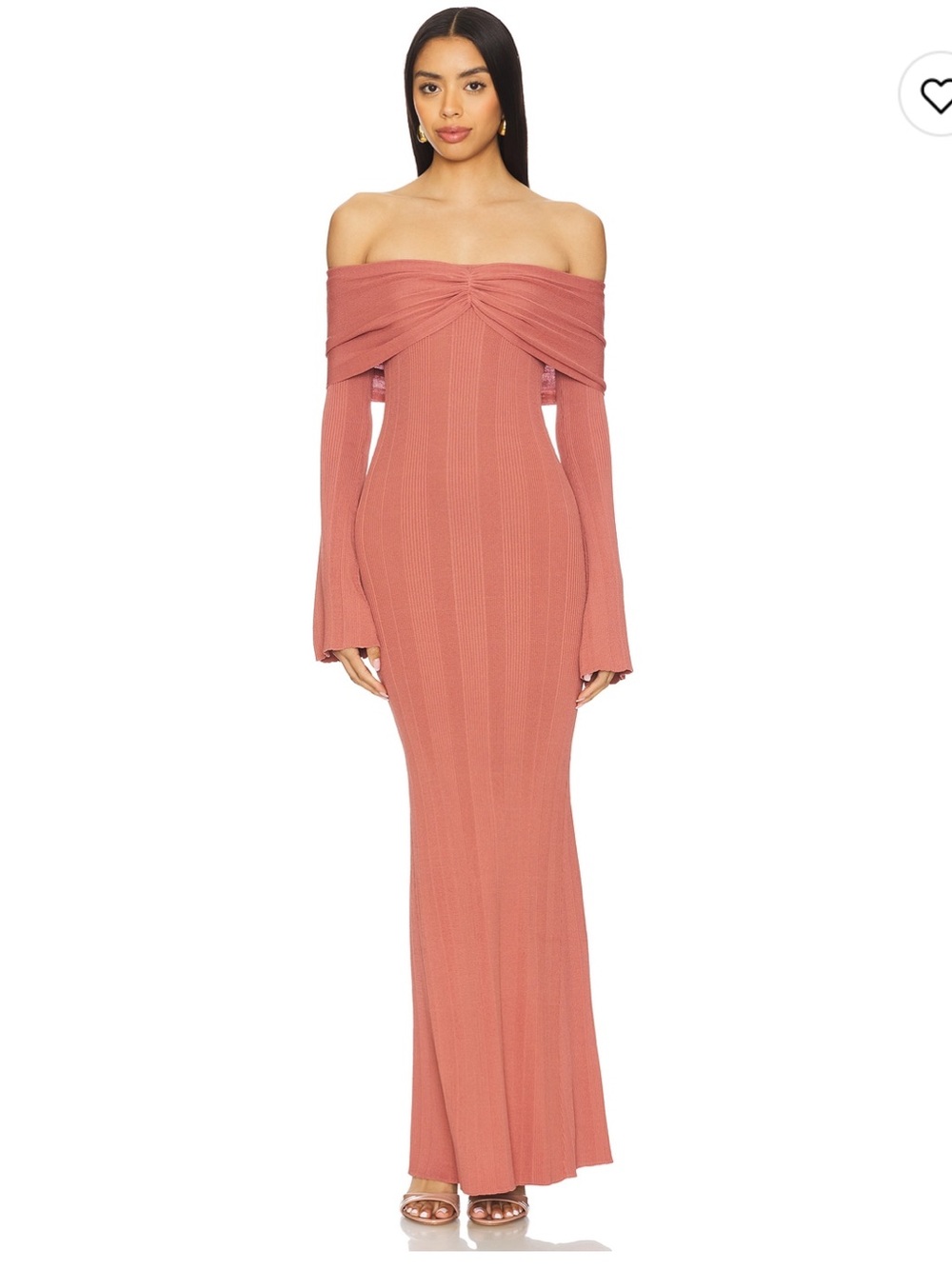 NEW Lovers + Friends Off-Shoulder Maxi Dress in Dusty Rose